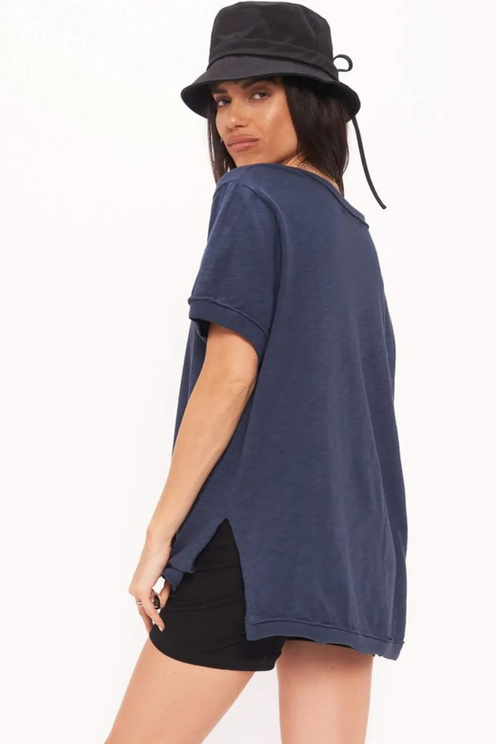 Project Social T Knock Out Tee Navy Peony