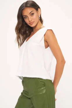 Project Social T Lexi Exagerated Shoulder Tank