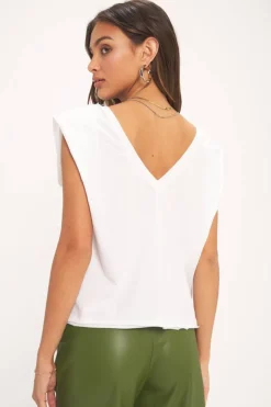 Project Social T Lexi Exagerated Shoulder Tank