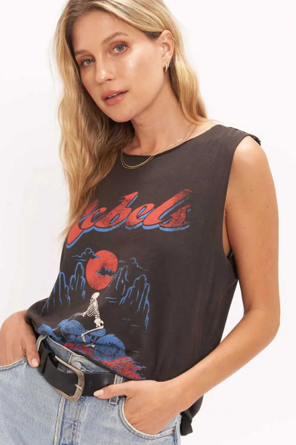 Project Social T Rebels Raw Black Tank