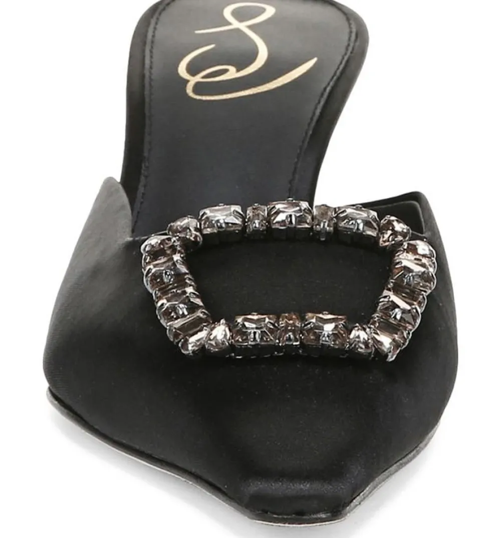 Sam Edelman Brit Jewel Black Satin