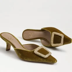 Sam Edelman Brit Kitten Heel Mule Chartreuse