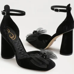 Sam Edelman Colter Ankle Strap Block Heel Black