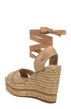 Sam Edelman Vaughn Ankle Wrap Espadrille Platform Wedge Sandal