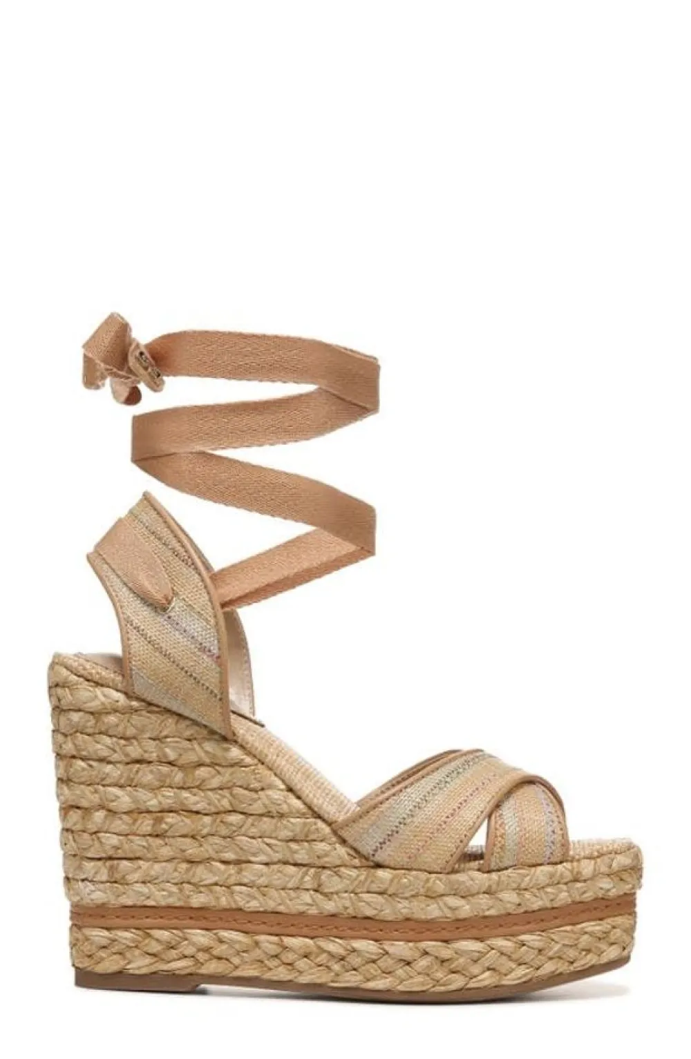 Sam Edelman Vaughn Ankle Wrap Espadrille Platform Wedge Sandal