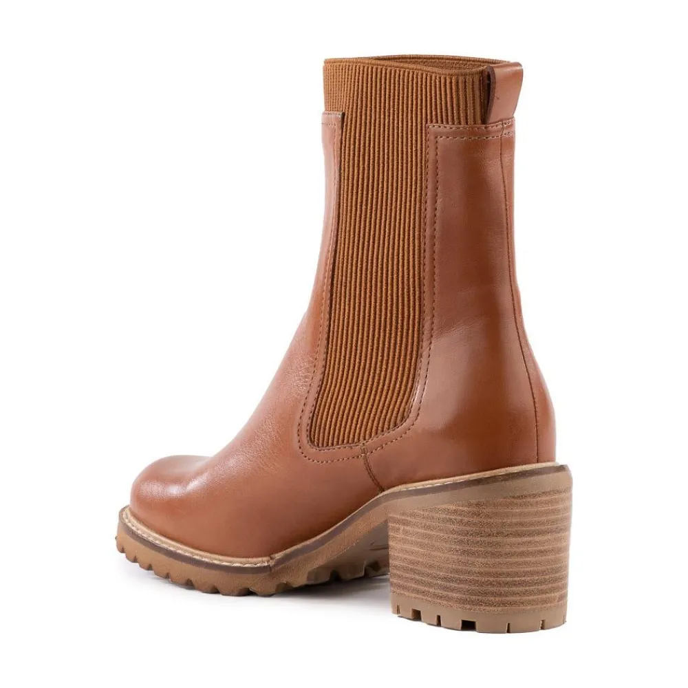 Seychelles Far-Fetched Cognac Knit Boot