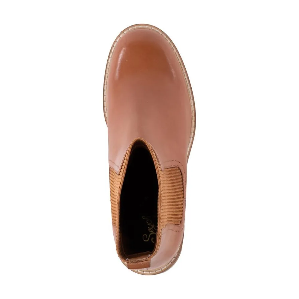 Seychelles Far-Fetched Cognac Knit Boot