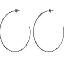 Sheila Fajl Jillian Hoops Gun Metal