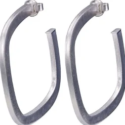 Sheila Fajl Square Elisa Hoops Silver