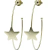 Sheila Fajl Ursa Single Star Hoops Gold