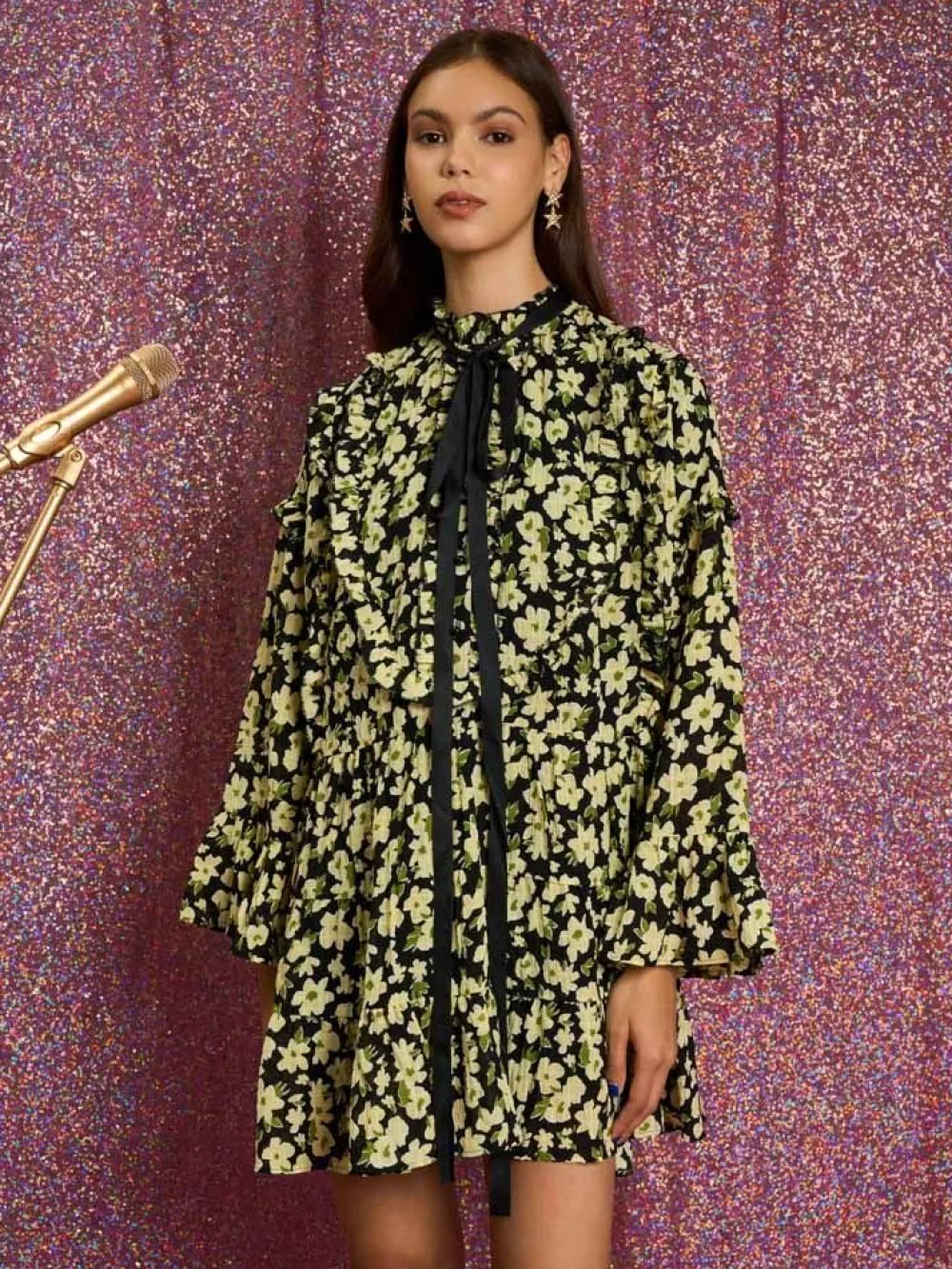 Sister Jane Acoustic Floral Mini Dress