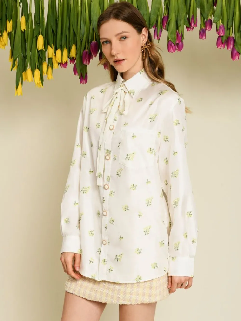 Sister Jane Ditsy Pick Shirt - Pearled Ivory