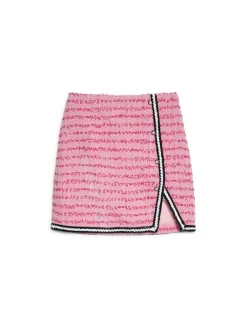 Sister Jane Dutch Tweed Mini Skirt - Flamingo Pink