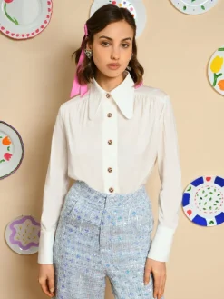 Sister Jane Flower Fields Blouse - Pearled Ivory
