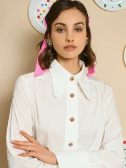 Sister Jane Flower Fields Blouse - Pearled Ivory