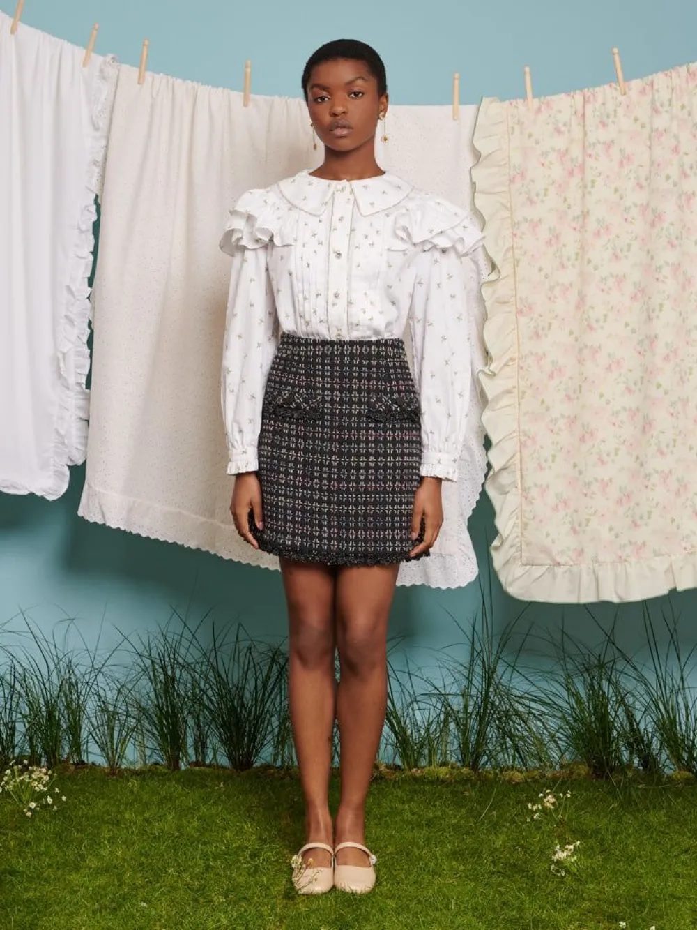 Sister Jane Lucinda Tweed Mini Skirt