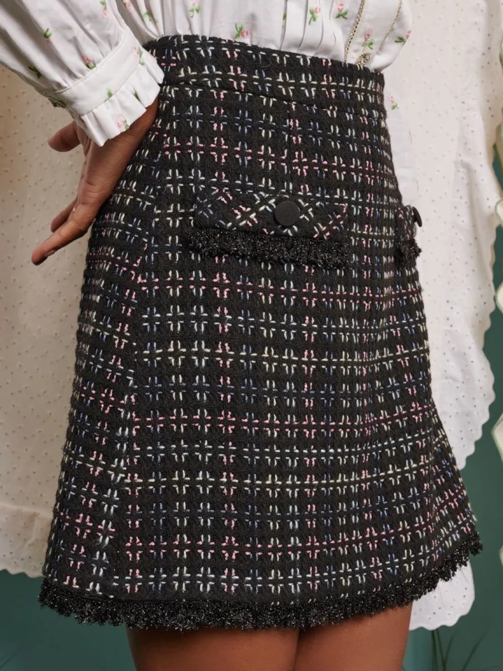 Sister Jane Lucinda Tweed Mini Skirt