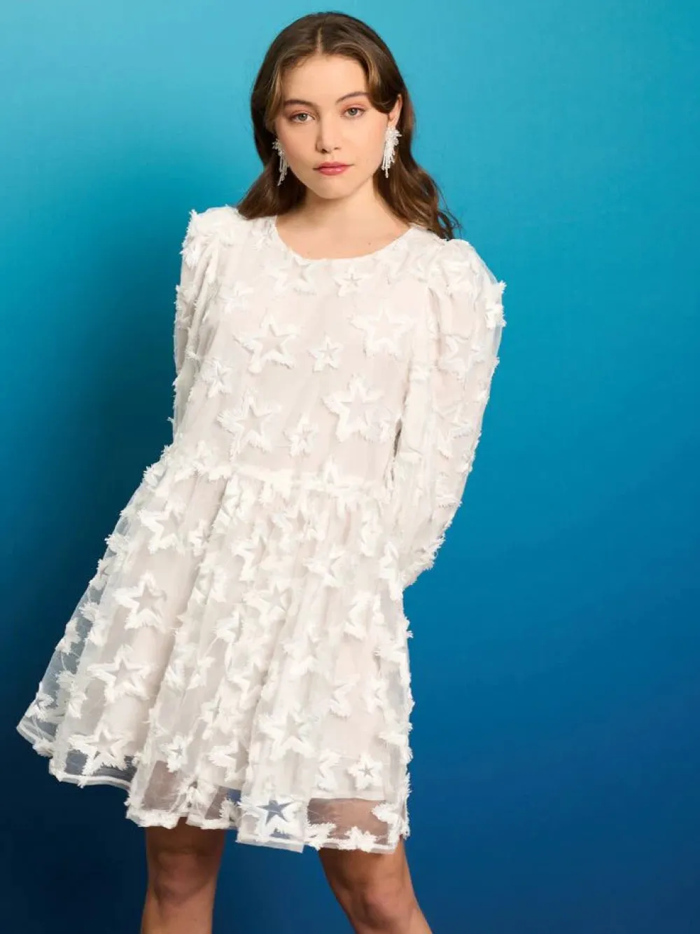 Sister Jane Periwinkle Organza Mini Dress