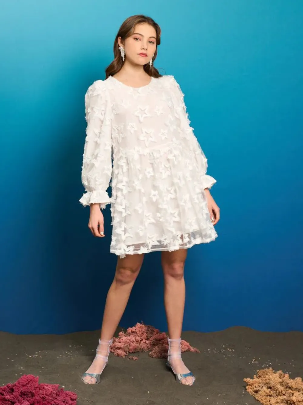 Sister Jane Periwinkle Organza Mini Dress