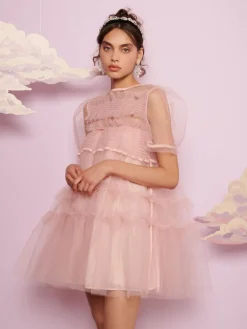 Sister Jane Pointe Tulle Shirring Dress