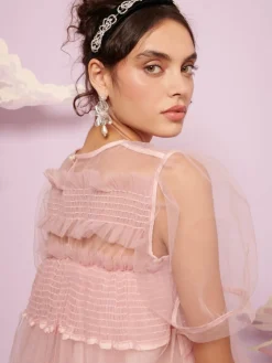 Sister Jane Pointe Tulle Shirring Dress