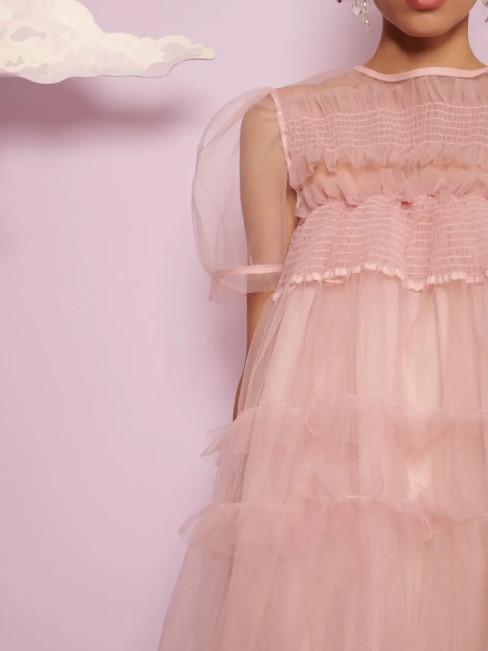 Sister Jane Pointe Tulle Shirring Dress