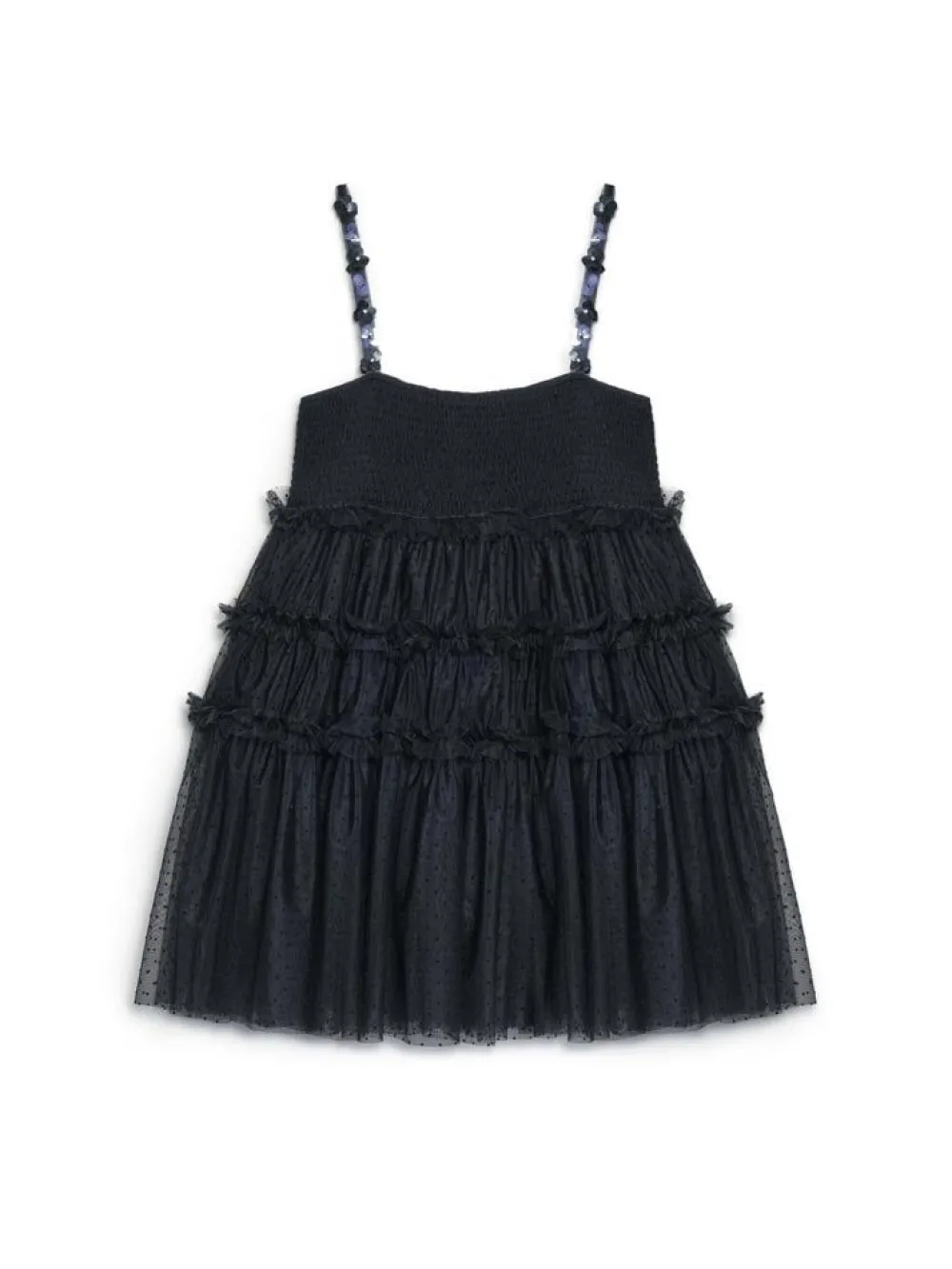 Sister Jane Sofie Spot Tulle Mini Dress - Black