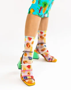 Sock Candy Gingham Fruits Ankle Sock