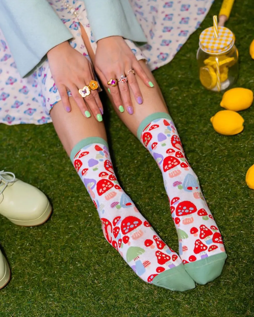 Sock Candy Mushroom Forest Crew Sock