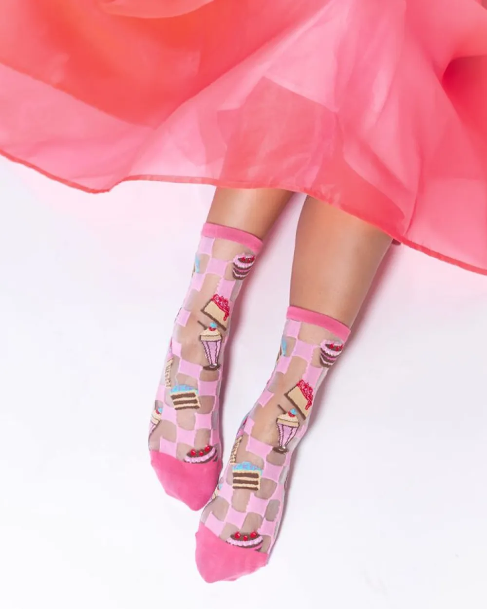 Sock Candy Retro Sweets Sheer Crew Sock