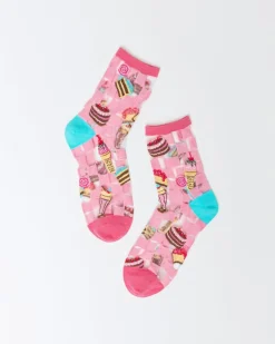 Sock Candy Retro Sweets Sheer Crew Sock