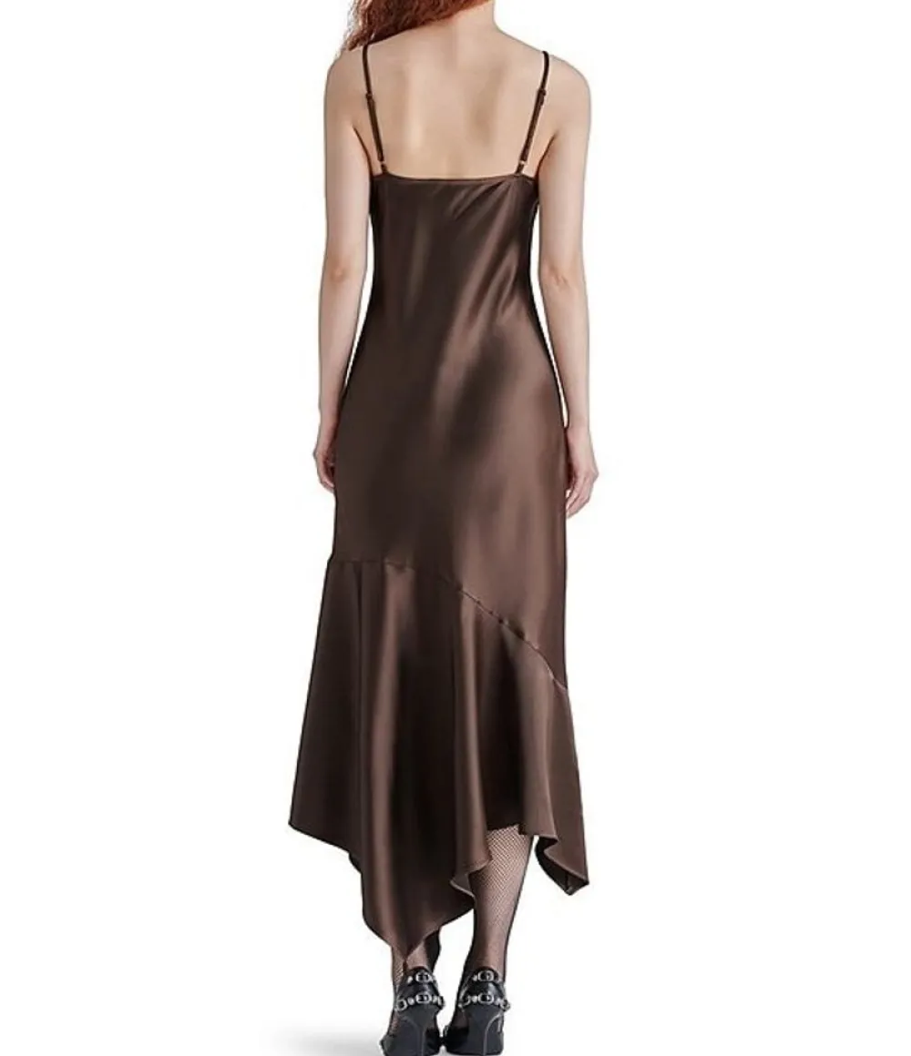 Steve Madden Lucille Dress Midi Slip Dress Espresso