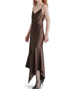 Steve Madden Lucille Dress Midi Slip Dress Espresso