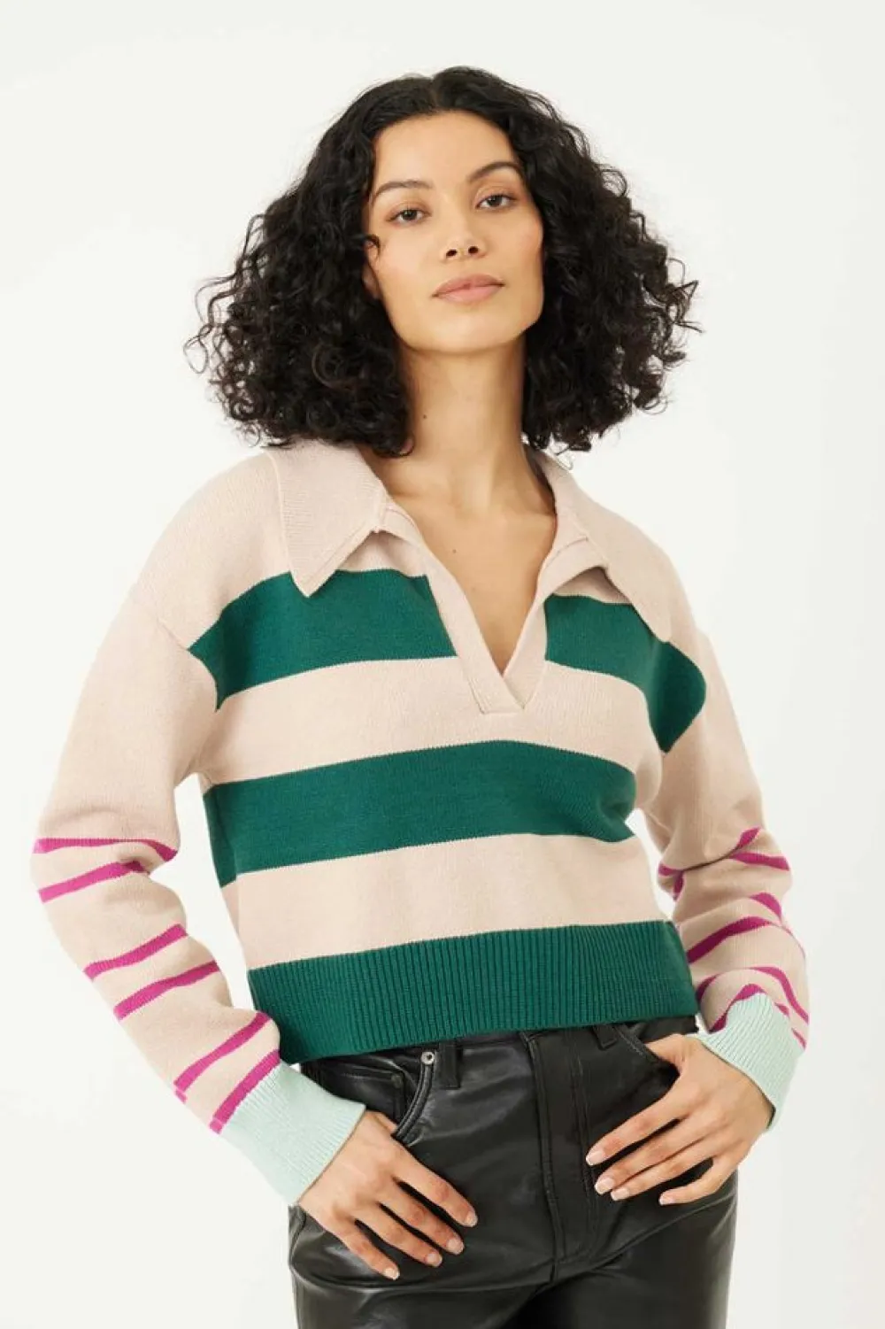 Stitches and Stripes Parker Polo Oatmeal