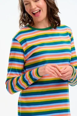 Sugarhill Brighton Brunswick Jersey Top - Multi, Retro Stripes