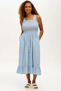 Sugarhill Brighton Ember Shirred Sundress Star Meadow