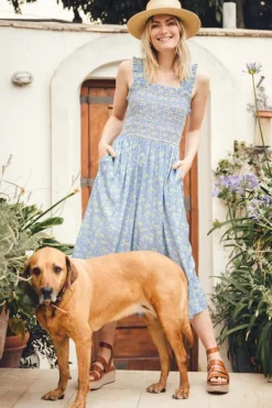 Sugarhill Brighton Ember Shirred Sundress Star Meadow