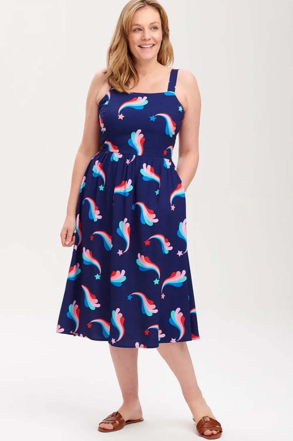 Sugarhill Brighton Francine Sundress In Star Flourish