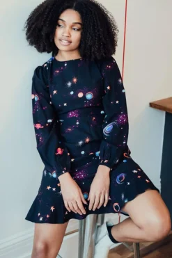 Sugarhill Brighton Juliette Dress - Black, Colourful Universe