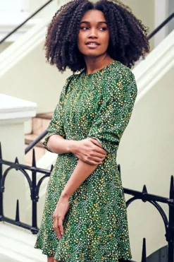 Sugarhill Brighton Lorelei Dress - Black/Green, Ditsy Floral